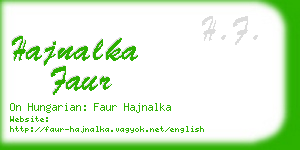 hajnalka faur business card